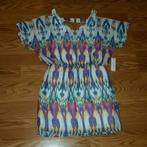 NWT Bisou Bisou Cold Shoulder Dress